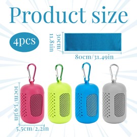 Cooling Towels for Neck,4 Pcs Cooling Towel, Gym Towel for Women and Men,Cool Towe,Sweat Towels for Gym, Sports Towel for Yoga, Running, Hiking, Camping, and Outdoor Activities