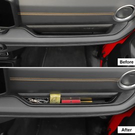 CheroCar for JL Passenger Storage Tray Organizer GrabTray Grab Handle Box Interior Accessories for 2024+ Jeep Wrangler JL JLU & Jeep Gladiator JT, Black