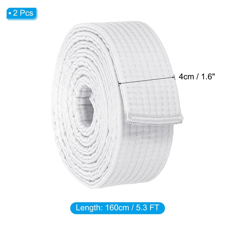 PATIKIL Taekwondo Color Ranking Belt, Set of 2, 1.6"x5.3FT Polyester