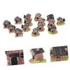 VINTORKY 15 Pcs Micro Landscape House Miniature Stone Village Fairy