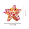 Funny Wacky Starfish Hair Clip,Acetate Claw Clips,Hair Clips for Women,Red