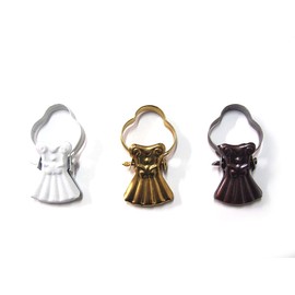 TENDAGGIMANIA Ganci per Tende da Interno Pinze-Colore: Bronzo- Clip Mollette per tende Stile barocco (Confezione 10 pezzi)