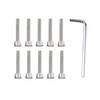 10-Pack Fuel Wheel Center Cap Screws with Adapter Tool for