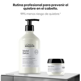L'Oréal Professionnel Paris Metal Detox Kit | Shampoo Anti-Depósito Metales 500ml + Mascarilla Protectora 75ml | Previene el Quiebre y Protege el Color | Fiel al Tono y Anti-Desvanecimiento