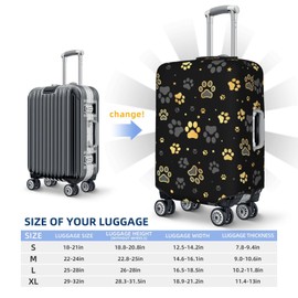 Lukbfall Dogs Blue Background Luggage Suitcase Covers Elastic Washable Cute Puppy Luggage Protector Travel Suitcase Protective Cover For Kid And Adult,, Dog #03, XL (Fit 30-32 Inch Luggage)
