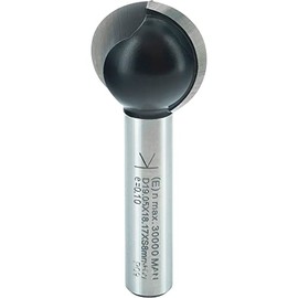 ENT Ball Groove Cutter TC Shank (C) 8 mm, Diameter (A) 19,05 mm, B 18,2 mm, F 9,5 mm, D 32 mm