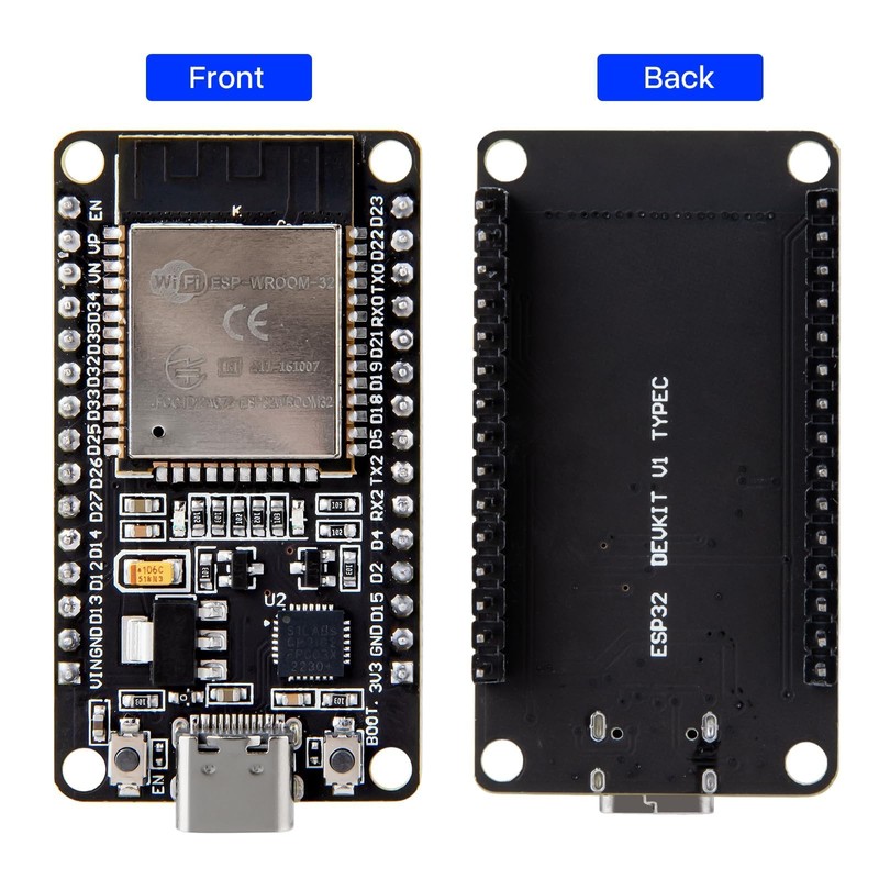 ELEGOO ESP32 2pcs ESP-WROOM-32 Development Board, USB Tyce-C, 2.4GHz Dual