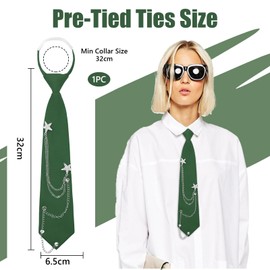 Kinretixia Green Ties for Women Long Tie JK Uniform Tie Slim Tie Adjustable Tie for Girls Graduation Business Green, Green, L