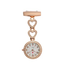 SagaSave Nurse Fob Watch Vintage Nurse Watch Clip-on Hanging Nurse Fob Watch for Doctors, Paramedics, Nurses, Rose Gold