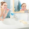 6-Slot Stainless Steel Toothbrush Holder with Cover - Wall Mounted,