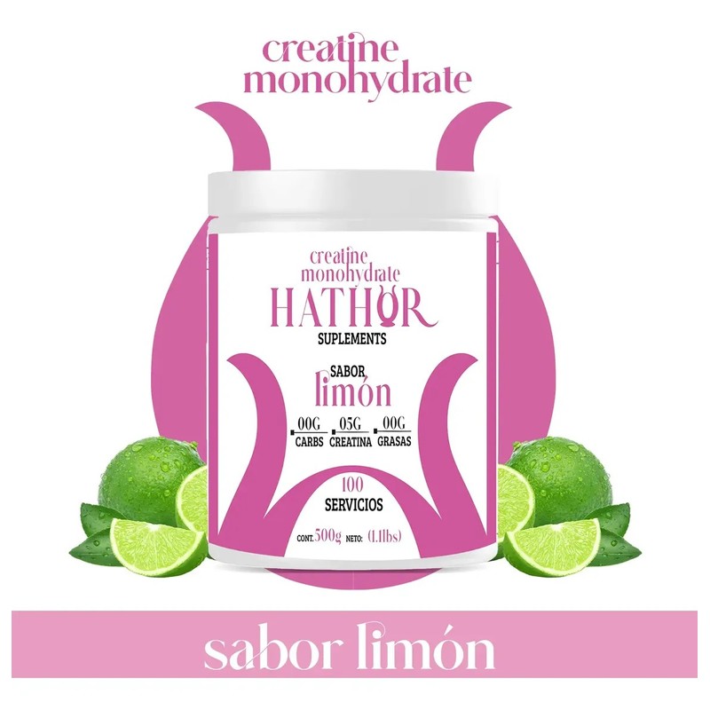 Creatina Monohidratada 500g Hathor En Polvo Varios Sabores