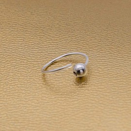 Willys Jewellery Piercing Ring 925 Sterling Silver Thin Hoop Ear Piercing and Nose Piercing (Ball Closure), Sterling Silver