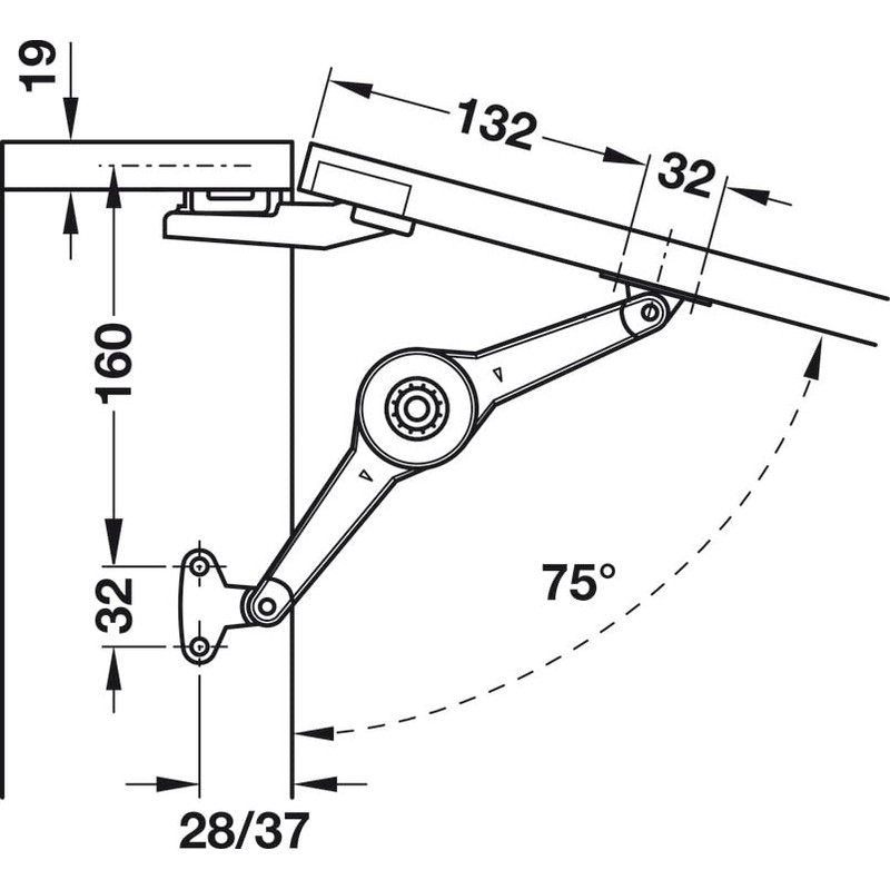 Flap Stay Hamper Kit, For Slanted Laundry Hamper, With adjustable