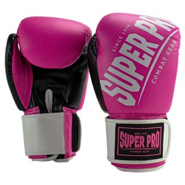 Super Pro Women's Boxing Gloves Rebel Pink - Boxing Gloves for Women for Boxing Kickboxing Fitness Boxing in Chic Pink (10 oz)