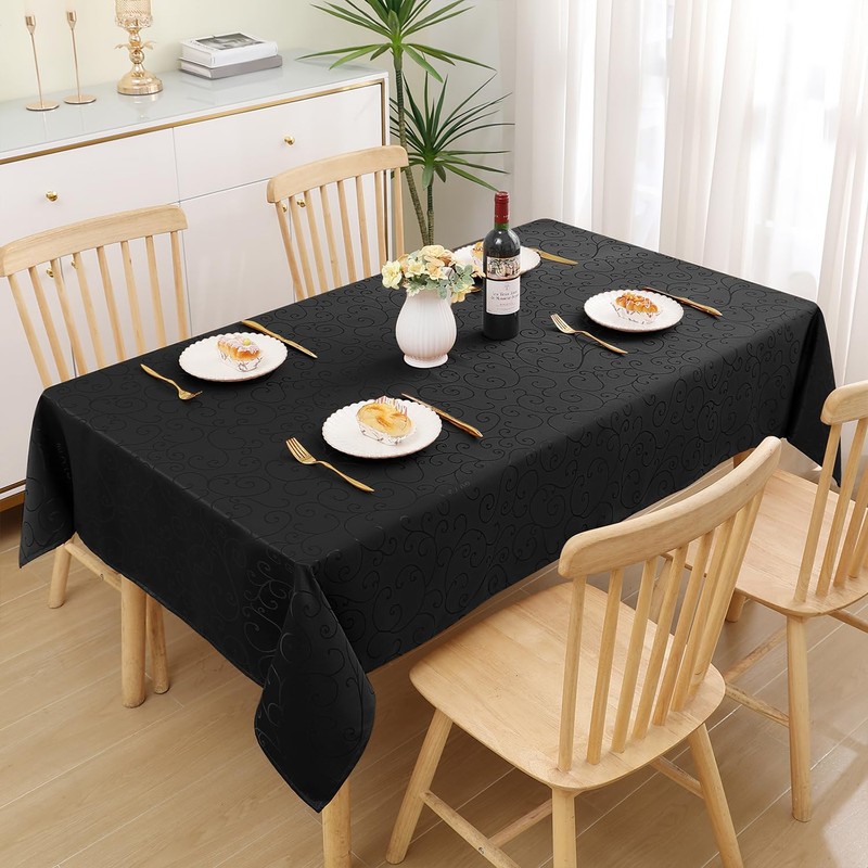 Homaxy Table Cloth Rectangular 100x140 cm, Washable Polyester Jacquard Tablecloth,