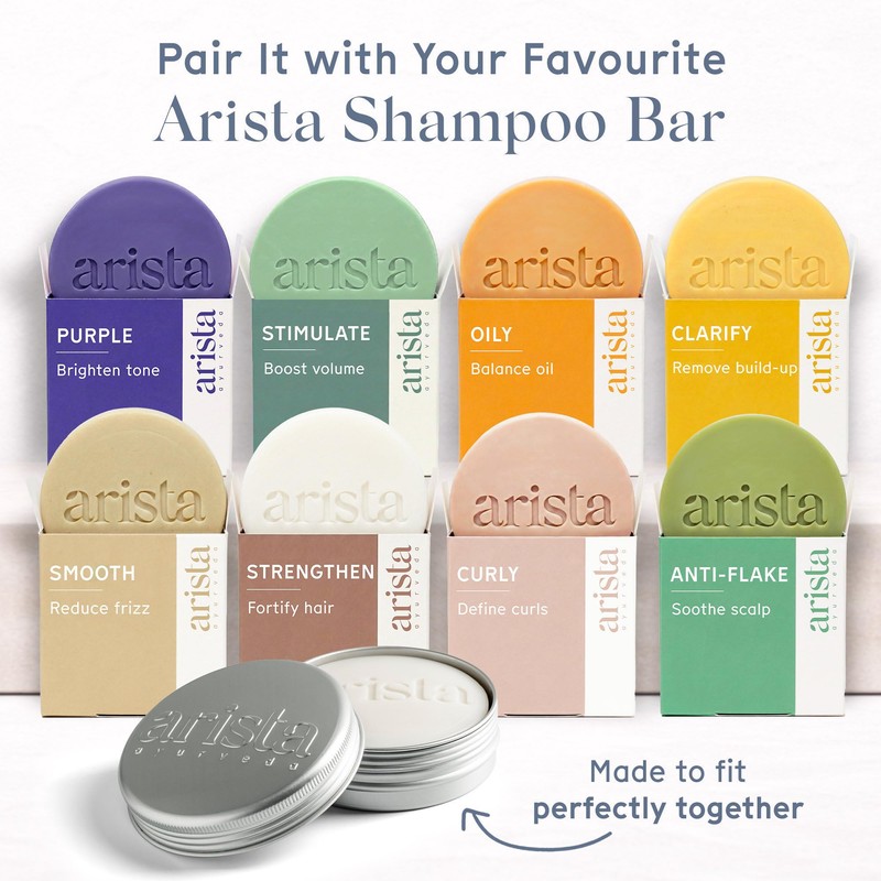 Arista Shampoo Bar Holder, Aluminium Travel Soap Case with Lid