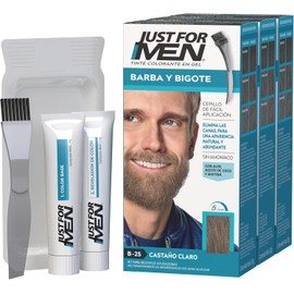 Just For Men Tinte para Barba y Bigote B25 Castaño Claro 3 Pack