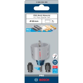 Bosch Bosch 5x PRO Multi Material Power Change Plus Starter-Set (fr Weichholz, Trockenbauwand, ? 68 mm, Professional Zubeh?r Bohrmaschine/Schrauber)