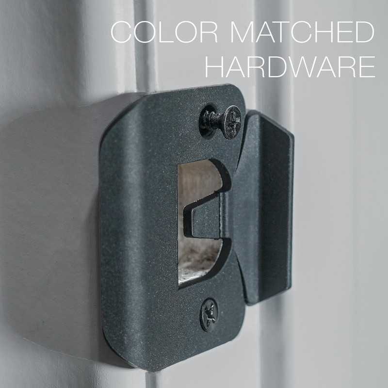 Enhanced Door Silencer Strike Plate with Adhesive Bump Stops -