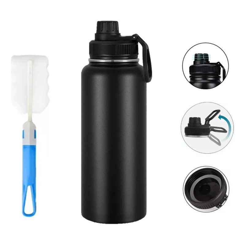 Botella De Agua Fría/caliente De Acero Inoxidable De 1.2 L