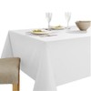 shopdp White Plain Tablecloth Table Cover 100% Cotton Rectangle Scandinavian