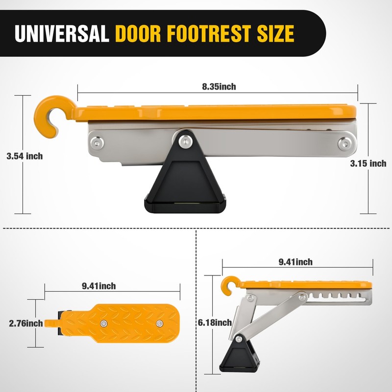 Nilight Car Door Step Universal Aluminum Latch Step for Car