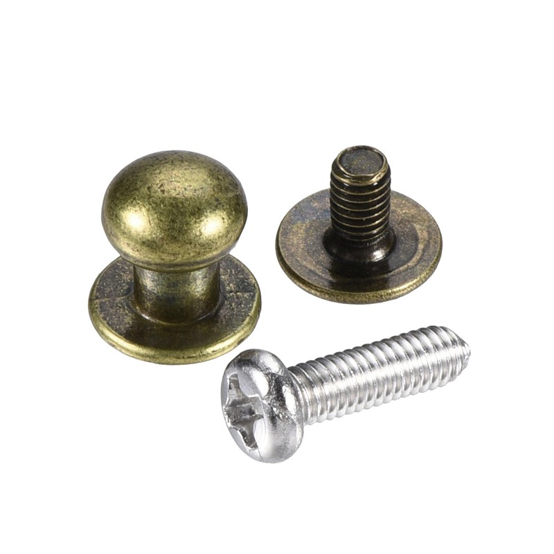 sourcing map 7mm Head Dia. Round Knobs Pull Handle, 24pcs