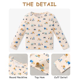 YALLET Toddler Boys Clothes Comfortable Boy Clothes 4t Long Sleeve Spring Crew Neck Top + Winter Overalls Fall Cute Toddler Jumpsuit Light Blue 3-4T
