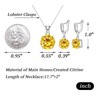 GZWHD Yellow Citrine Necklace and Earrings Sets for Women,Birthday Gift