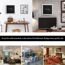 Letter Board,25cm/10in x 25cm/10in Message Gray Felt Letter Board Sign and a Set of Changeable Letters Numbers Home Room Decor by Haofy(White)