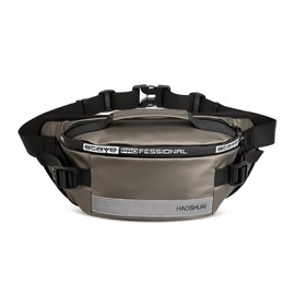 VARLIVOO Fashion Waist Pack Bumbag Bag Men Fanny Pack Waterproof with Adjustable Belt for Hiking Traveling Dog Walking Running Outdoor Sport Polyester Brown