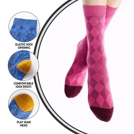 Gaoso fashion socks 24-31-Mix-black white gray brown-4 Paris (US, Alpha, One Size, Regular, Regular, 23-35-dark red rose red blue brown-4 Paris