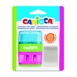 Carioca 43107 Pencil Sharpener with Rubber, Not Specified