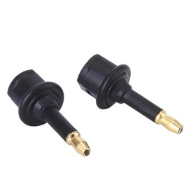 Toslink Female to 3.5mm Jack (Mini Toslink) Male Digital Adapter, Digital Fiber Optic Toslink to 3.5mm Jack Adapter Coupler, Female to 3.5 mm Mini Male Optical Audio Connector Adapter (2PCS)