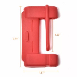 carlights 2pc Car SUV Seat Belt Buckle Clip Silicone Anti-Scratch Cover Safety Accessories