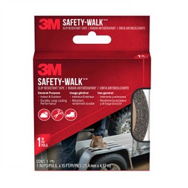 3M, Rollo Antiderrapante para Uso General, 25.4 mm x 4.57 m, Color Negro, Alta Durabilidad, Ideal para Tráfico Pesado, 1 rollo