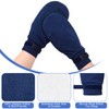 2 Pairs Cotton Eczema Gloves Sleeping,L,Deep Blue,Closed-top