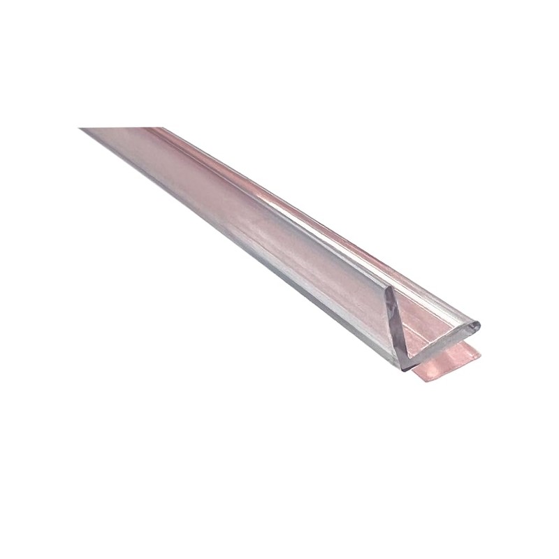 Gordon Glass® Crystal Clear Shower Door L-Shape Polycarbonate w/Pre-Applied Tape