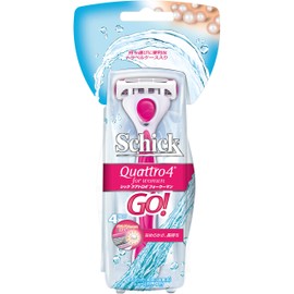 Chic Schick Quattro 4 Forwoman Holder GO! (Includes 1 Replacement Blade) Women's Razor Blade (1 Piece is Installed)