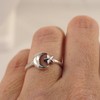 Sterling Silver Adjustable Crescent Moon and Star Ring