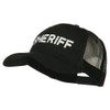 Sheriff Embroidered Military Mesh Back Cap - Black OSFM