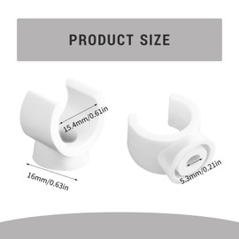 16 mm PEX Clips, Pipe Hanger Clamps Pipe Support Holder, Pack of 20 U-Hook Hangers, Water Pipe Holder, Clamps, Pipe Clamps, Socket, Cable Empty Pipe Suitable for Screwing