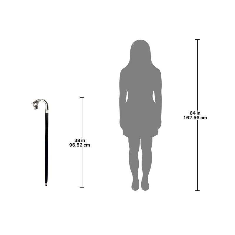 Design Toscano TV10578 Empress Collection: Majestic Wolf Solid Hardwood Walking