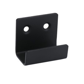 QWORK 8 Pieces U Angle Bracket Stainless Steel Heavy Duty Ceramic Tile Display Wall Hooks with Screws Black 20mm Inner Width