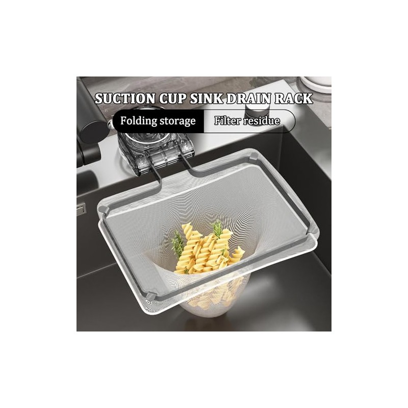 Kitchen Sink Strainer with Suction Cup & Filter Bag Holder