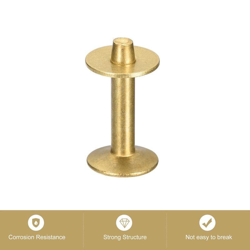QUARKZMAN Set of 10 Brass Rivets and Cutters 10 x