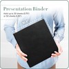 Gallery Leather 3 Ring Binder with Plastic Sleeves, Includes 10