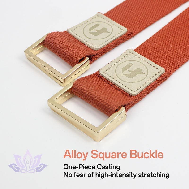 2PCS Yoga Straps 2.5M, Durable Cotton Yoga Straps for Stretching,