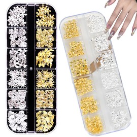 3D Multi Shape Nail Charms, Mixed Style Stars, Flowers, Diamonds, Bows, Crowns, Nail Art Charms, DIY Craft Design Accessories，Nail Jewelry for Wall Decorations