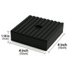 4 Pack Heavy-Duty Anti-Vibration Pads – Solid Rubber 4"x4"x1" |